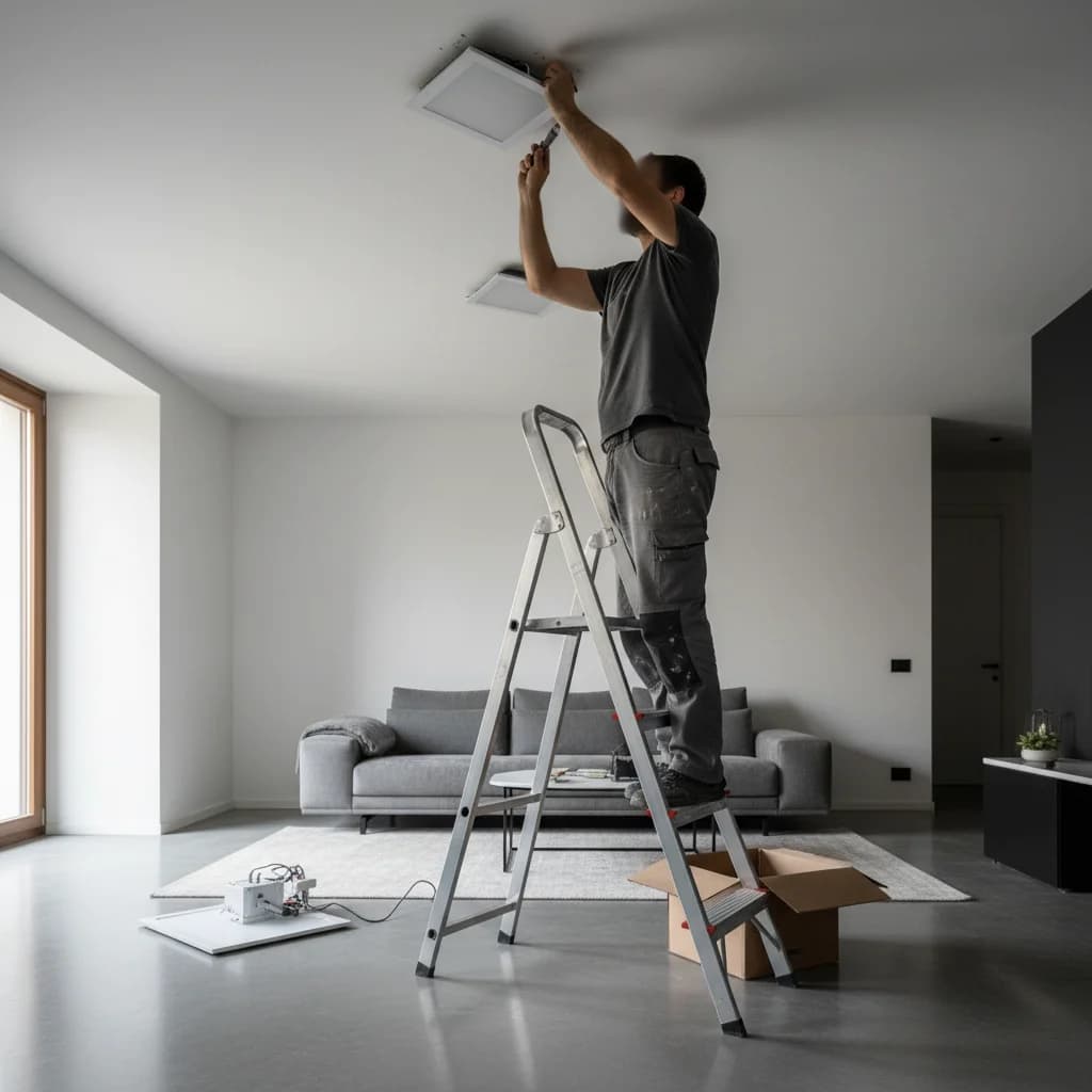 Installazione luci LED in appartamento moderno